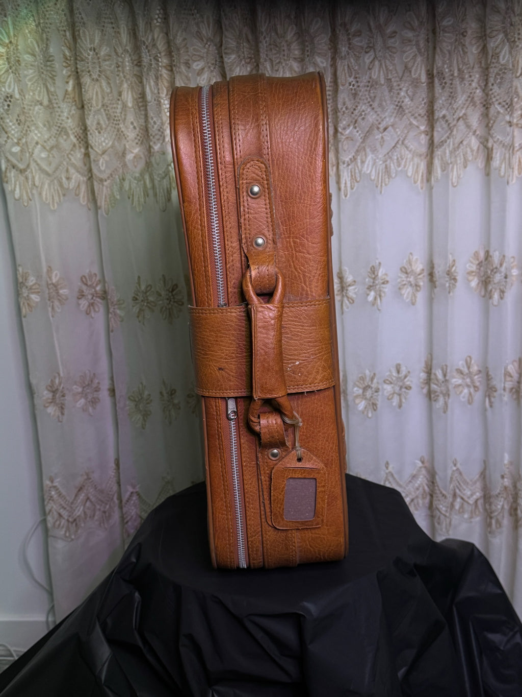 Vintage World Traveler English Style Leather Case Carry On Luggage Suitcase EUC